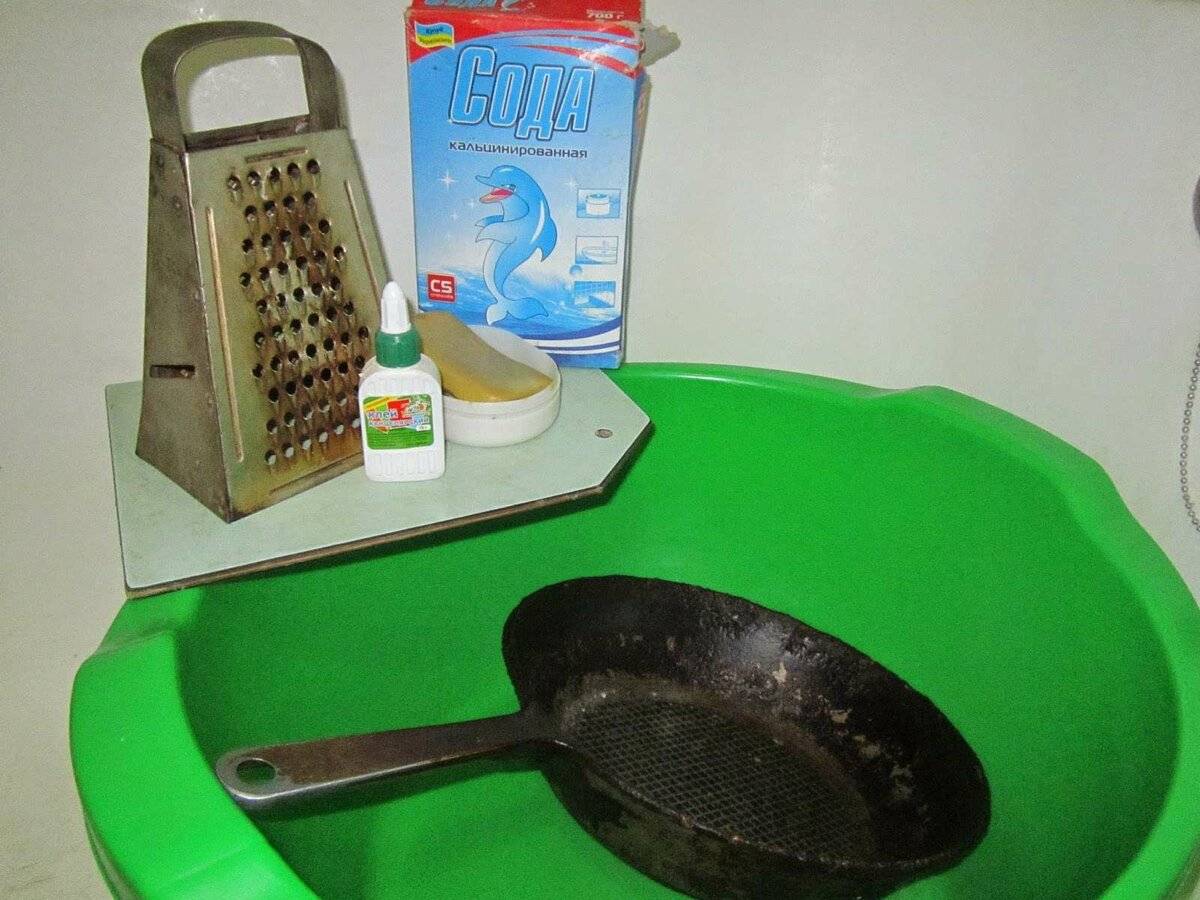 Как очистить сковороду от застарелого нагара в домашних условиях, как отмыть чугунную сковороду от гари