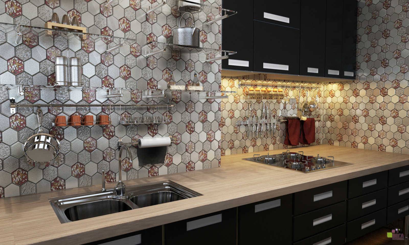 Фартук из мозаики для кухни: 30 фото интересных вариантов кухонных экранов