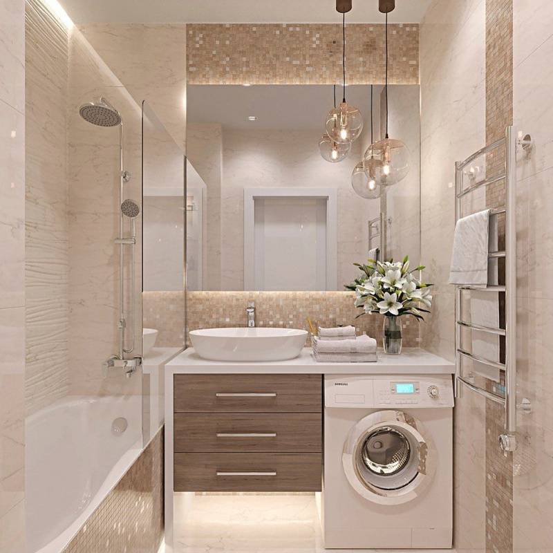Фото дизайнерских решений для маленьких ванных комнат
