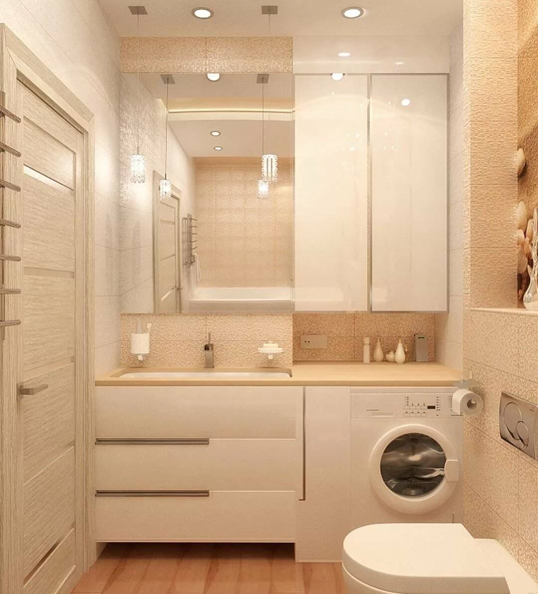 Идеи дизайна для маленькой ванной комнаты в квартире (фото)