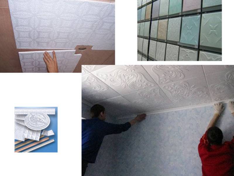 Как правильно клеить потолочную плитку — особенности отделки