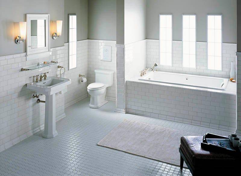 Плитка для ванной комнаты, идеи дизайна, много фото