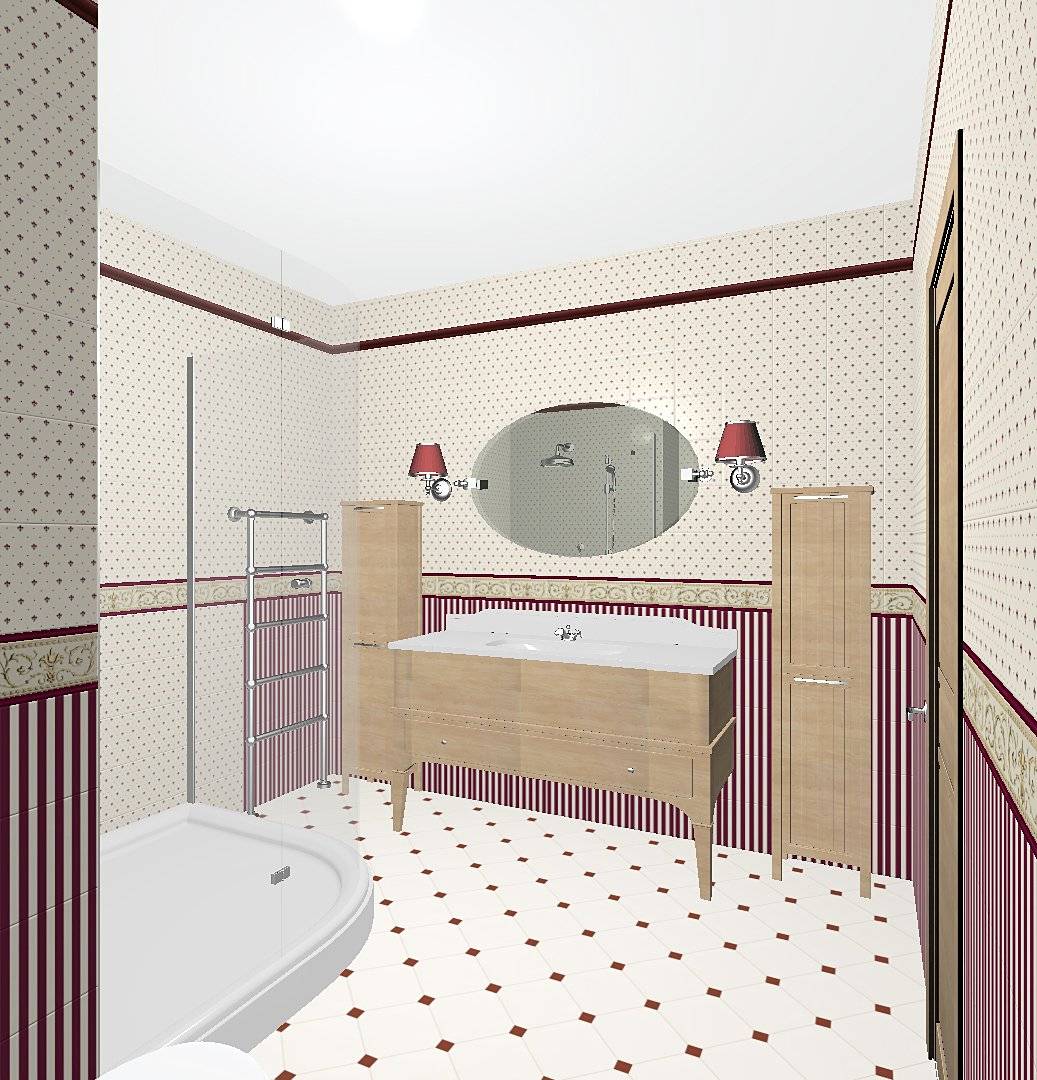 Раскладка плитки в ванной: способы и схемы на 31 фото