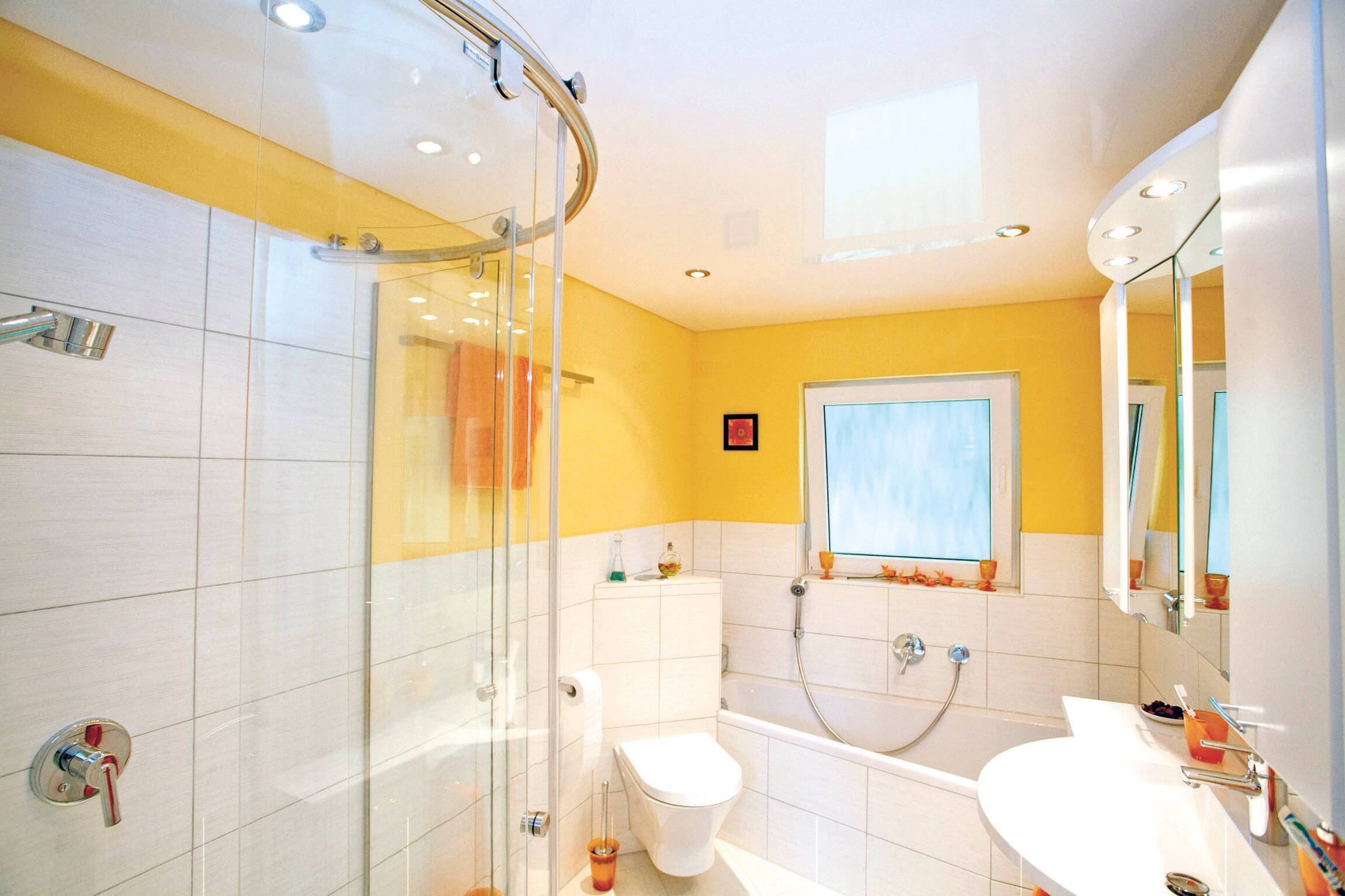 Выбор потолка для ванной комнаты — широкие возможности дизайна