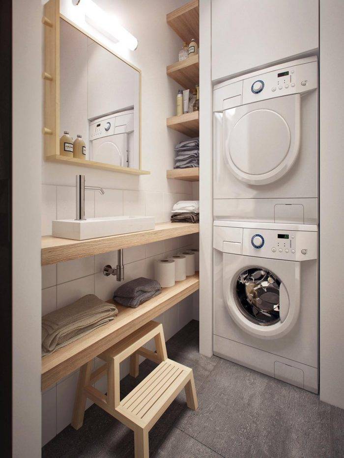 Стиральная машина под раковину в ванной — интересные идеи и секреты как установить стиральную машину