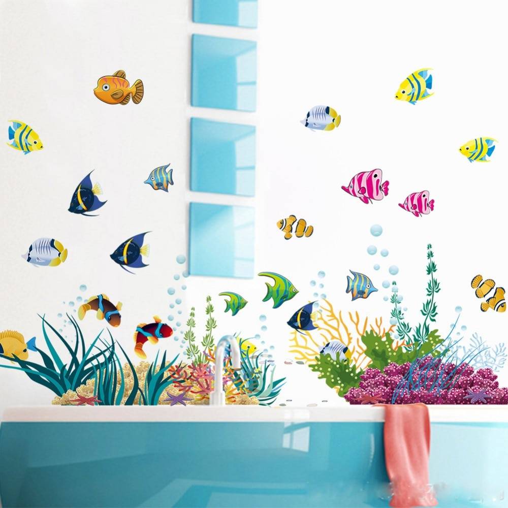 Веселая ванная: декоративные стикеры и наклейки для детей
