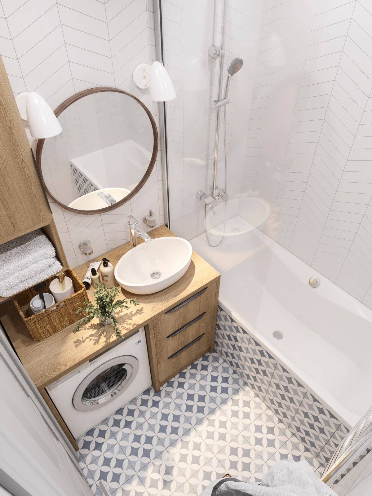 Дизайн маленькой ванной комнаты - 90 фото идеальных сочетаний и вариантов украшения ванной