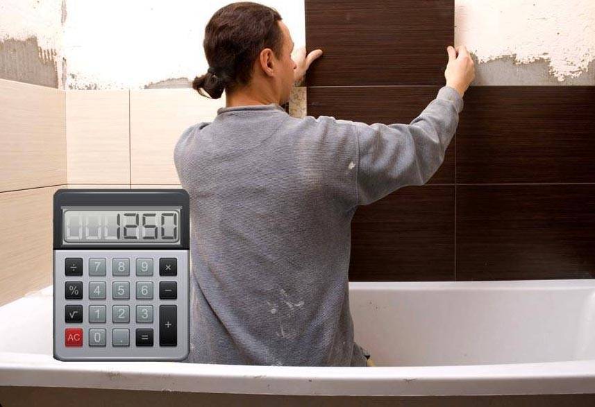 Стоимость отделки ванной плиткой (пример рассчета)