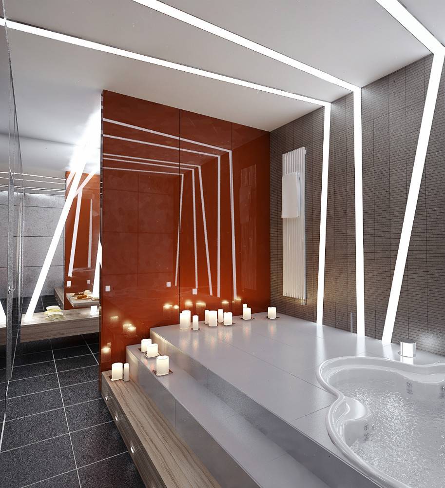 Встраиваемые светильники в ванной: типы, нормативы, монтаж, фото | 1posvetu.ru