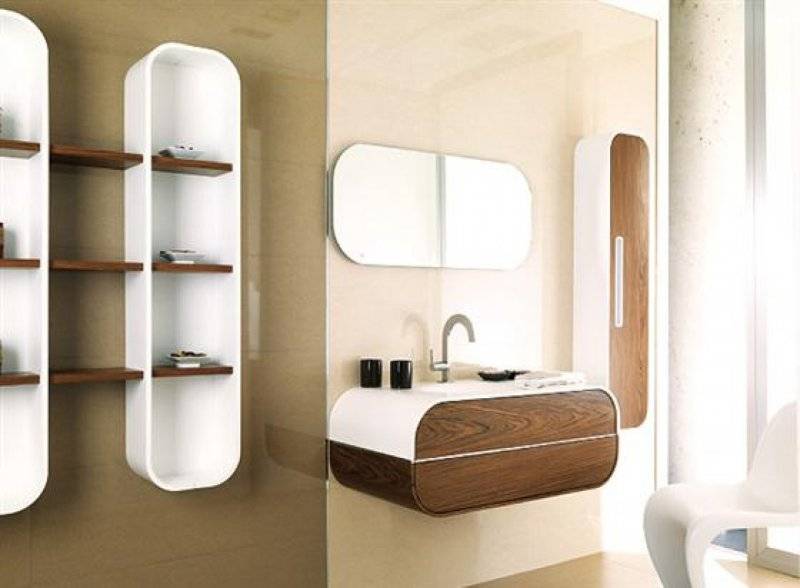 Подвесная мебель для ванной комнаты - варианты, преимущества и недостатки