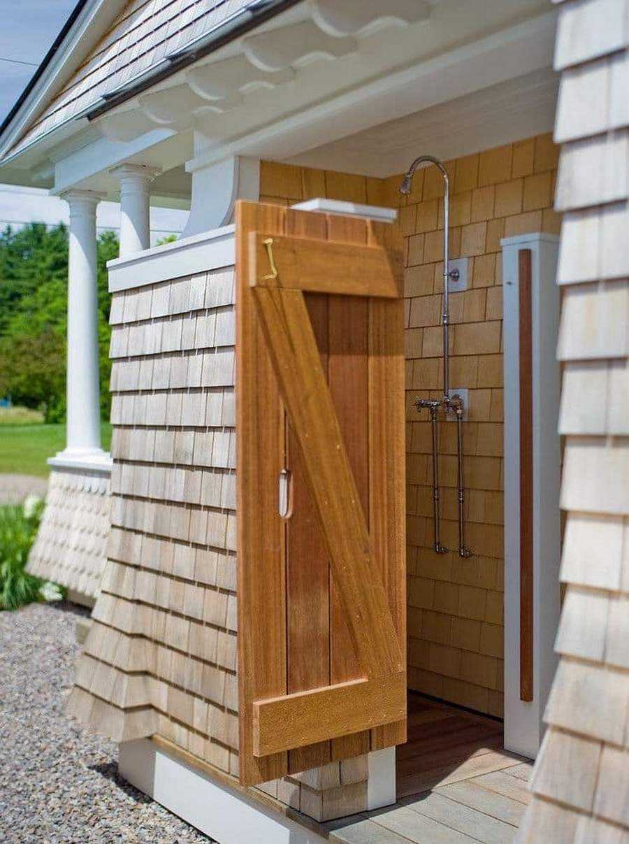 Как сделать деревянный душ своими руками – устройство дачной душевой из дерева