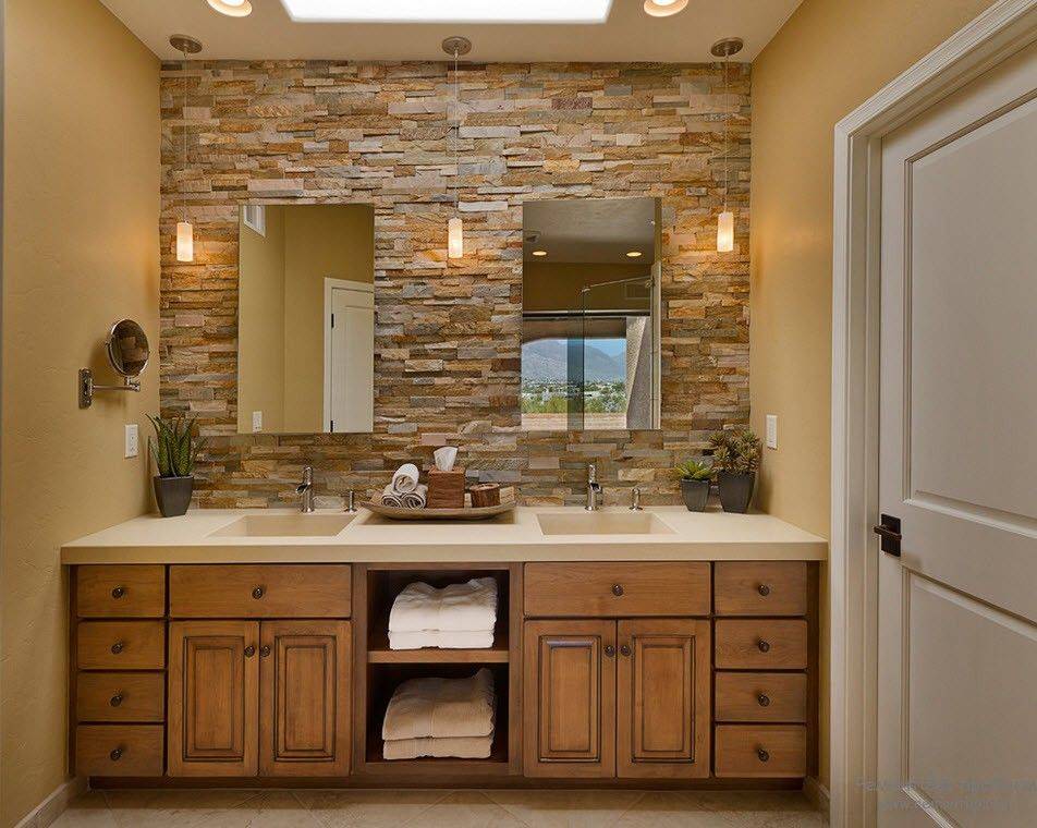 Искусственный камень в ванной комнате. Обзор аксессуаров из камня и рекомендации по отделке