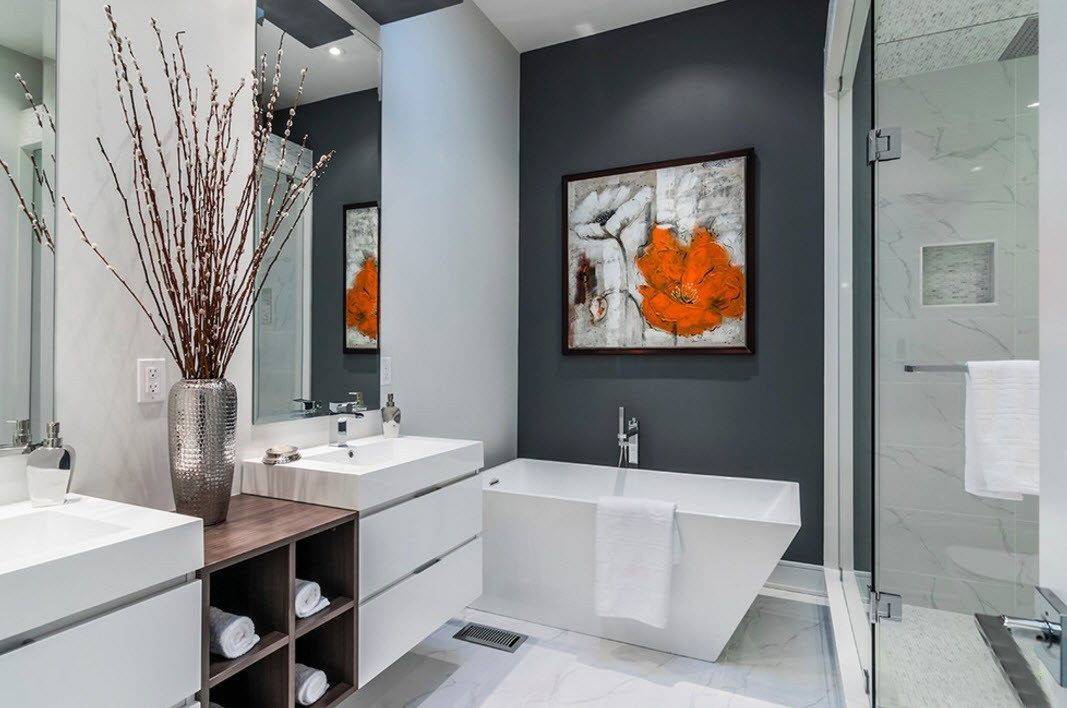 Дизайн ванной комнаты 2022 - современные идеи с 90 фото