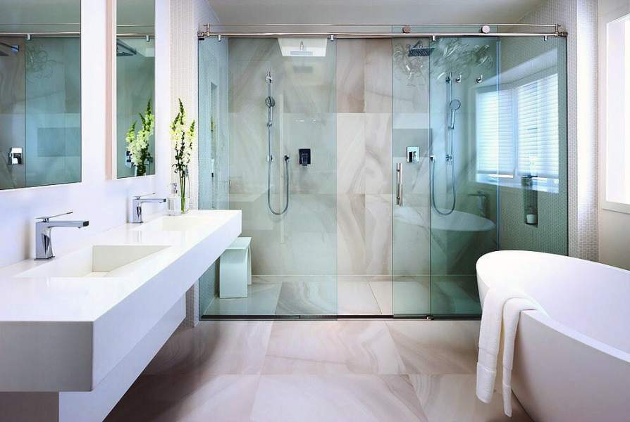 Перегородка для ванной — особенности оформления, обзор материалов, стильные идеи зонирования (150 фото примеров)