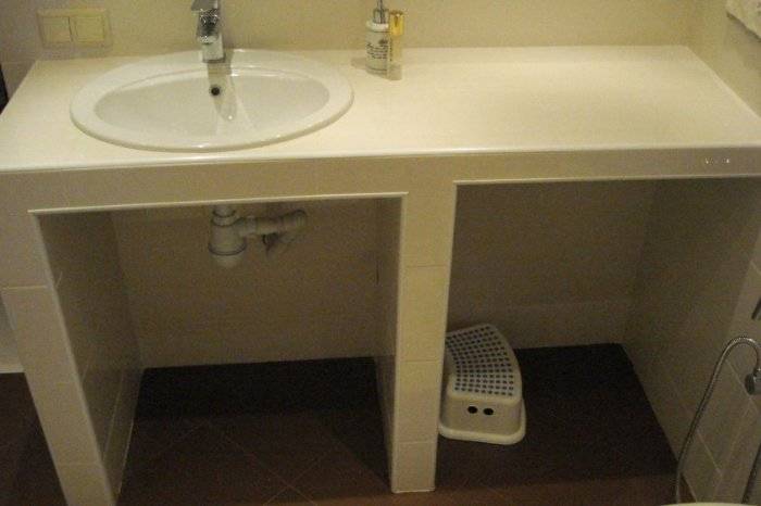 Модели столешниц под раковину ванной комнаты