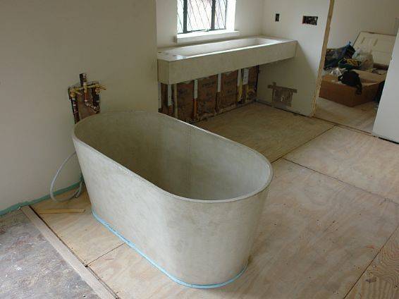 Ванна из бетона своими руками: видео, основные этапы, фото в интерьере