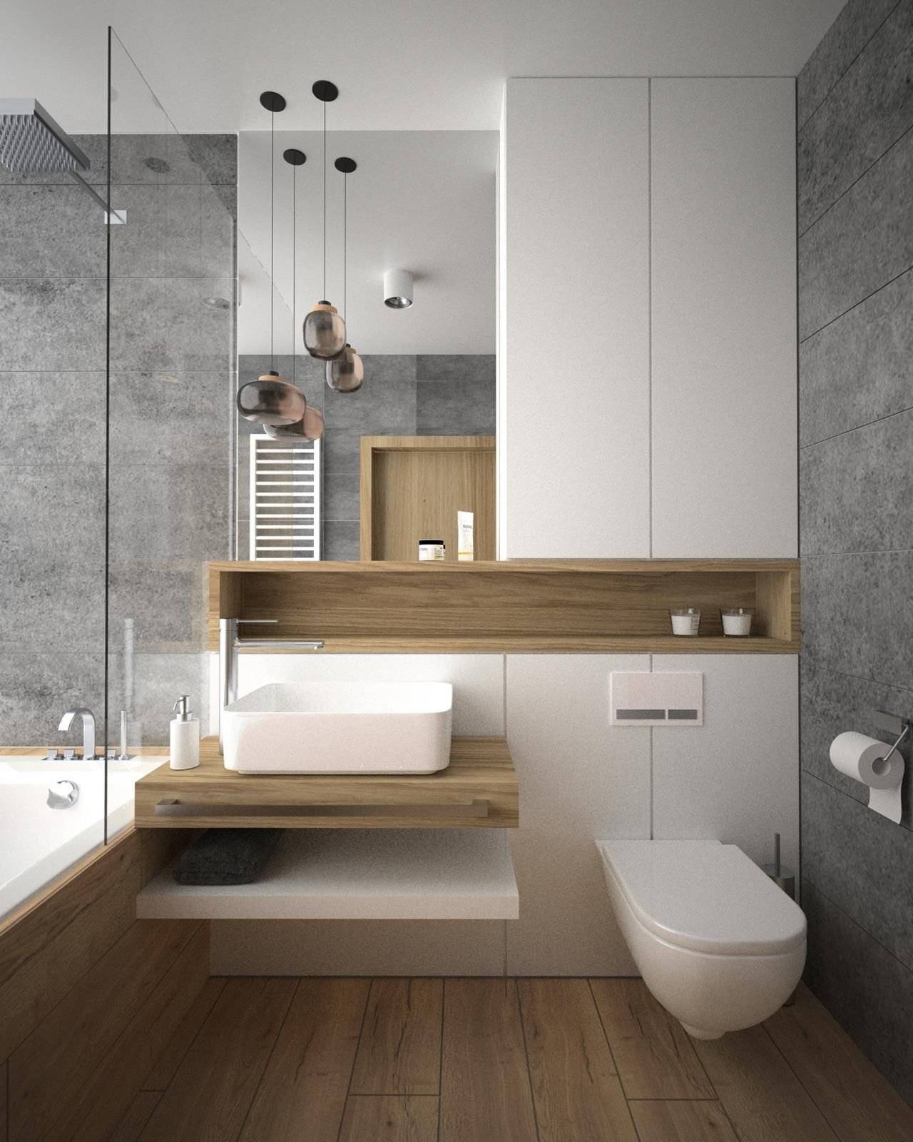 Дизайн современной ванной комнаты с маленьким размером