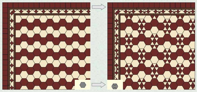 Метлахская плитка: применение в дизайне интерьера