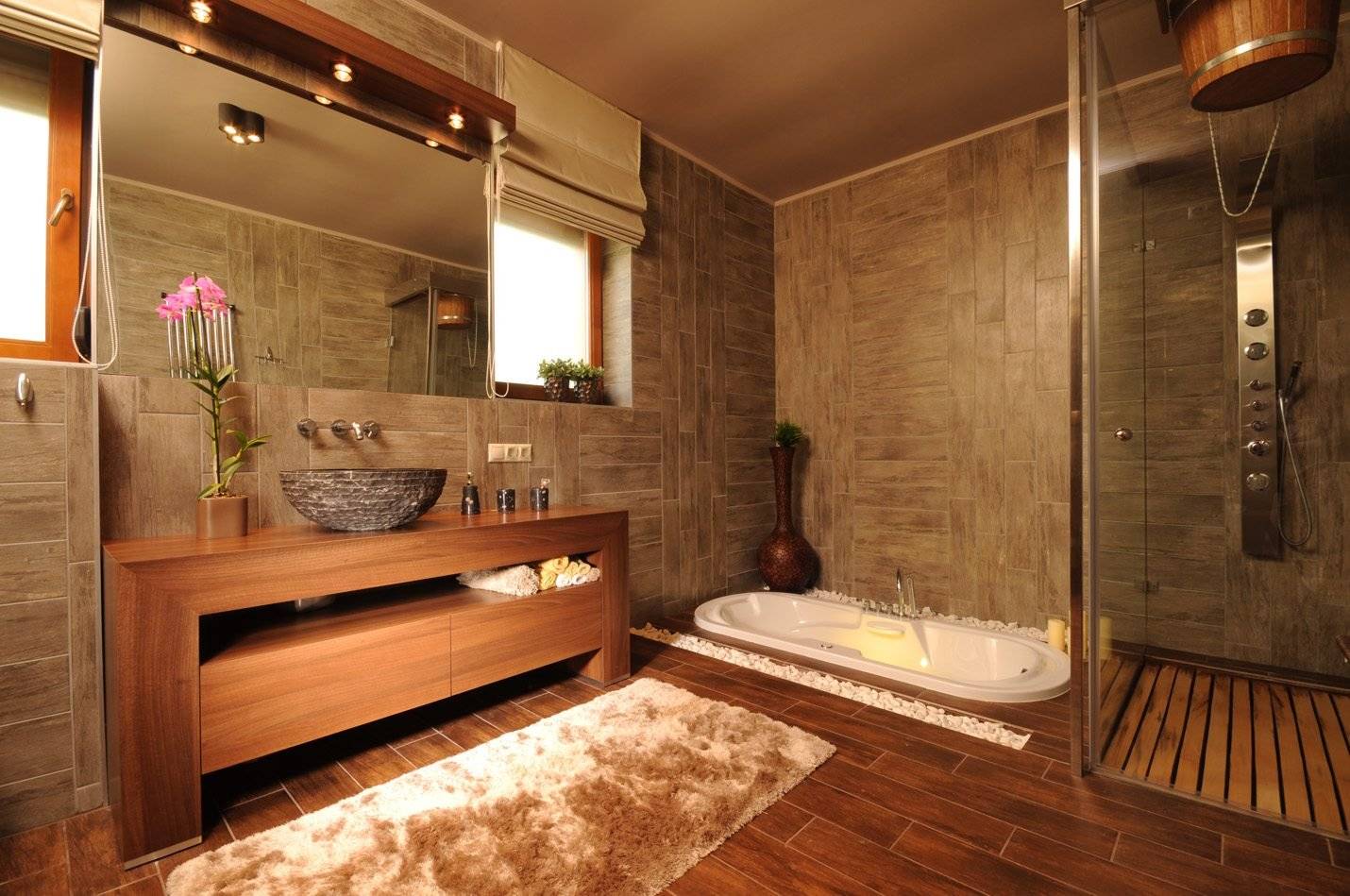 Дизайн ванной комнаты под дерево - создание дизайна под дерево (+фото) - vannayasvoimirukami.ru