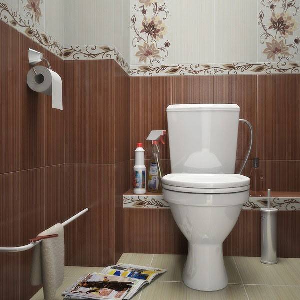 Плитка для туалета: виды для стен и пола, варианты дизайна отделки санузла