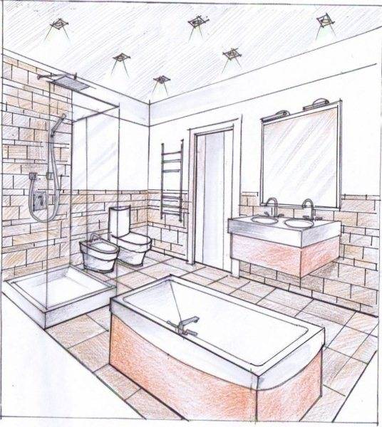 Интерьеры ванных комнат