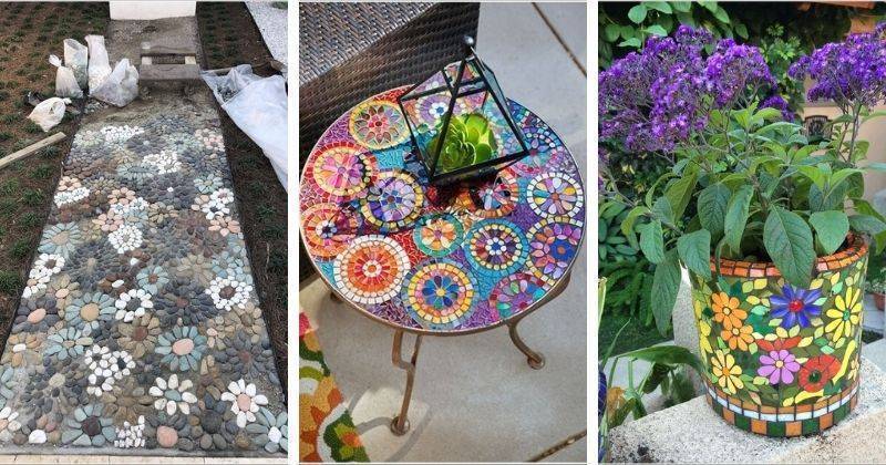 Мозаика своими руками - отличное украшение сада, балкона или вашего стола