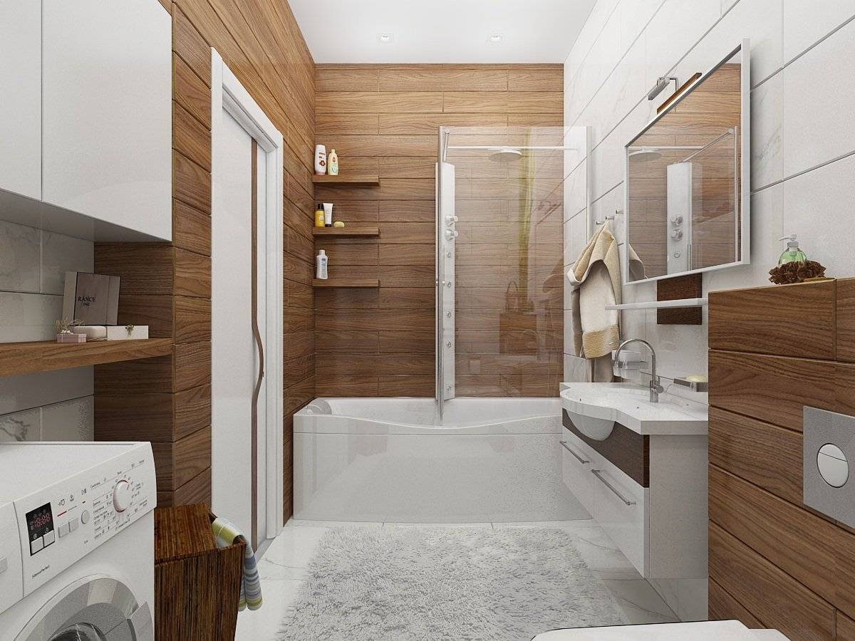 Дизайн ванной комнаты под дерево (фото) – идеи интерьера
