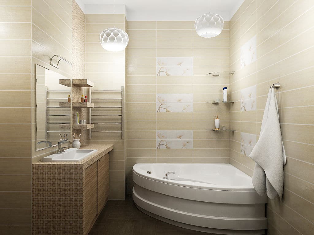 Плитка для современной ванной (100 фото) - дизайн, виды, правила выбора