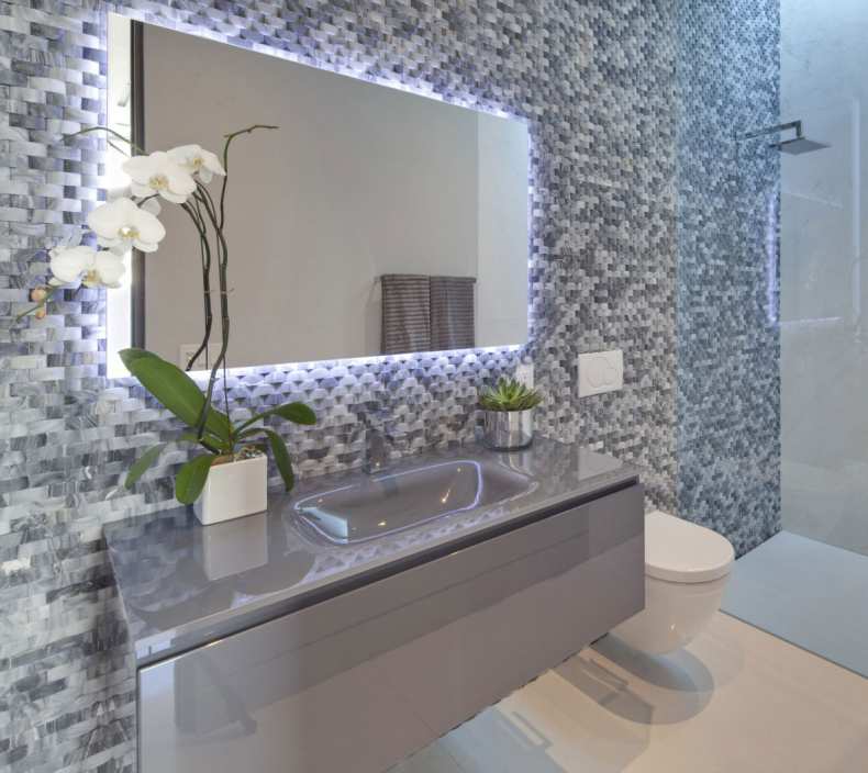 Дизайн ванной комнаты с мозаикой, фото оформления интерьеров и дизайна