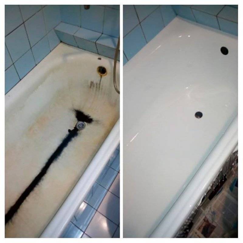 Как делают реставрацию чугунной ванной
