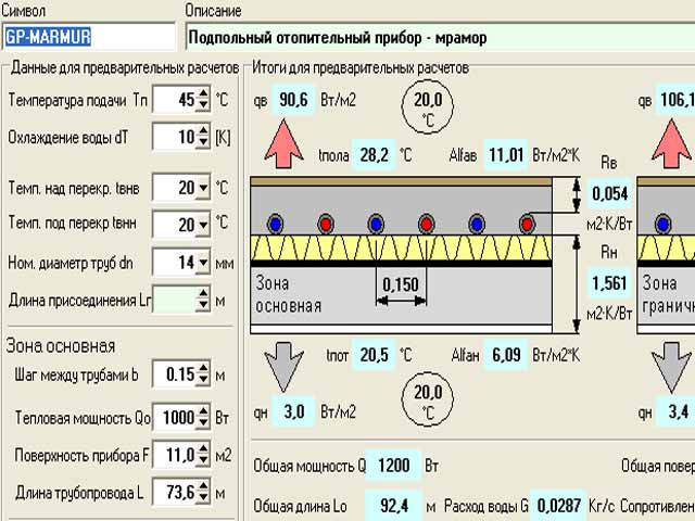 Расчет шага теплого водяного пола. калькулятор расчета длины контура водяного теплого пола | дома на века