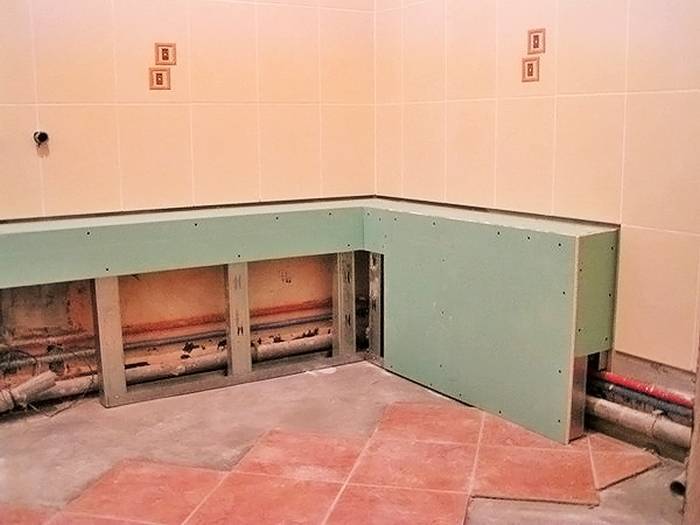 Как закрыть трубы в ванной комнате и на кухне, чтобы к ним был доступ | мастремонт.ру