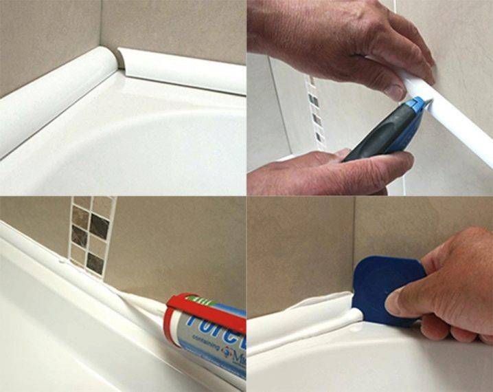 Как правильно наклеить уголок на ванну от протечки
