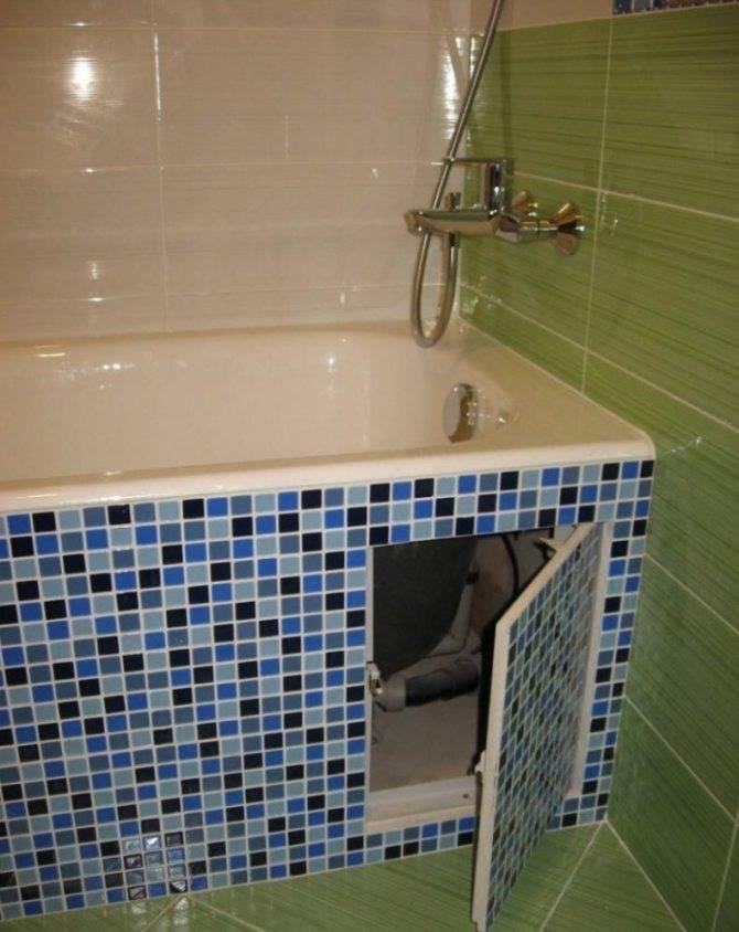 Экран под ванной из плитки: обзор и рекомендации по установке