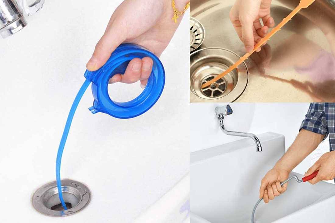 Как прочистить засор, слив в ванной в домашних условиях подручными средствами