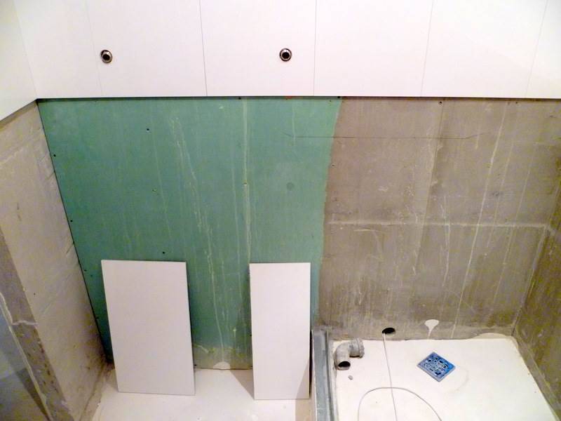 Гипсокартон в ванной комнате под покраску: можно ли обшивать