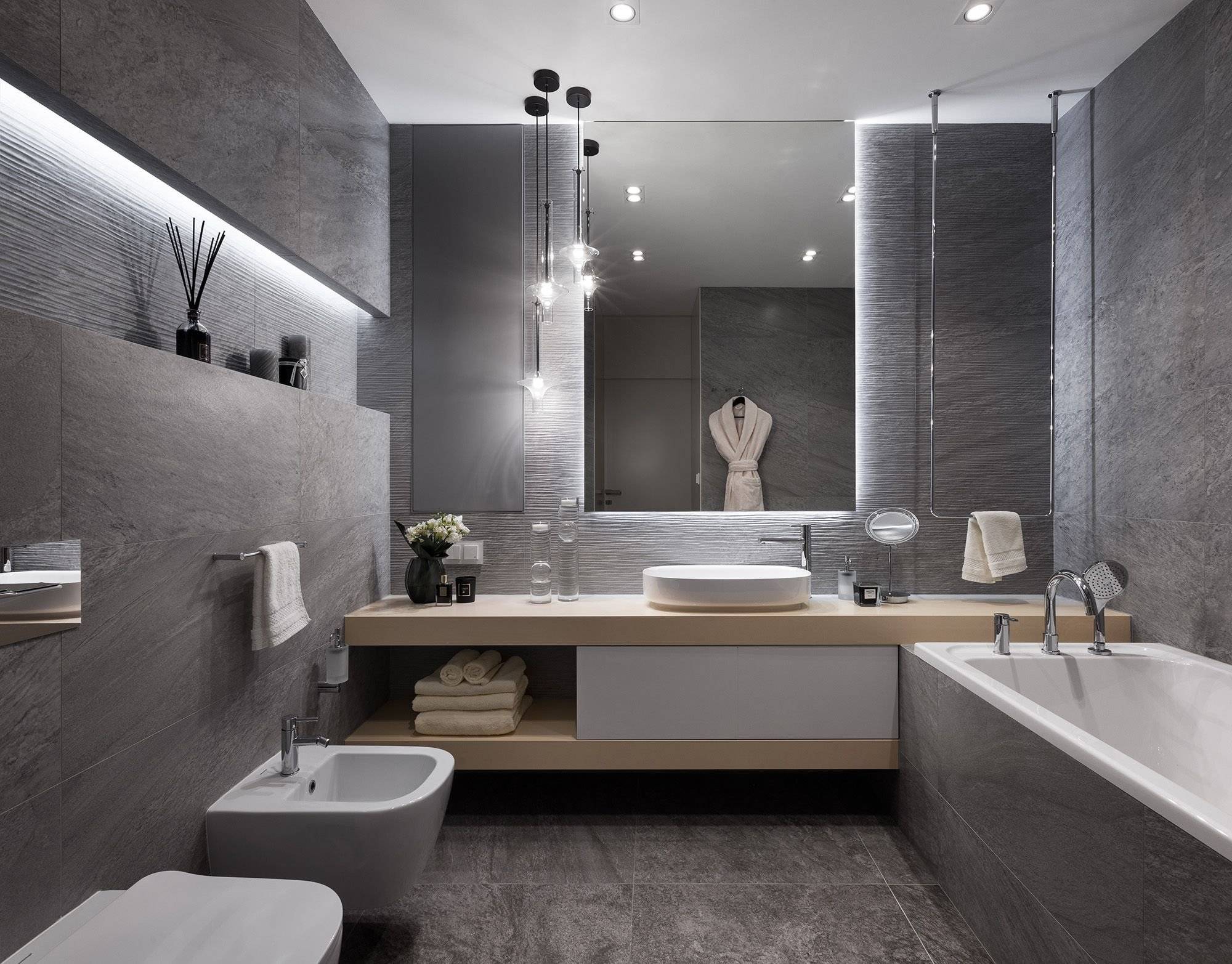 Дизайн ванной комнаты 2022 - современные идеи с 90 фото