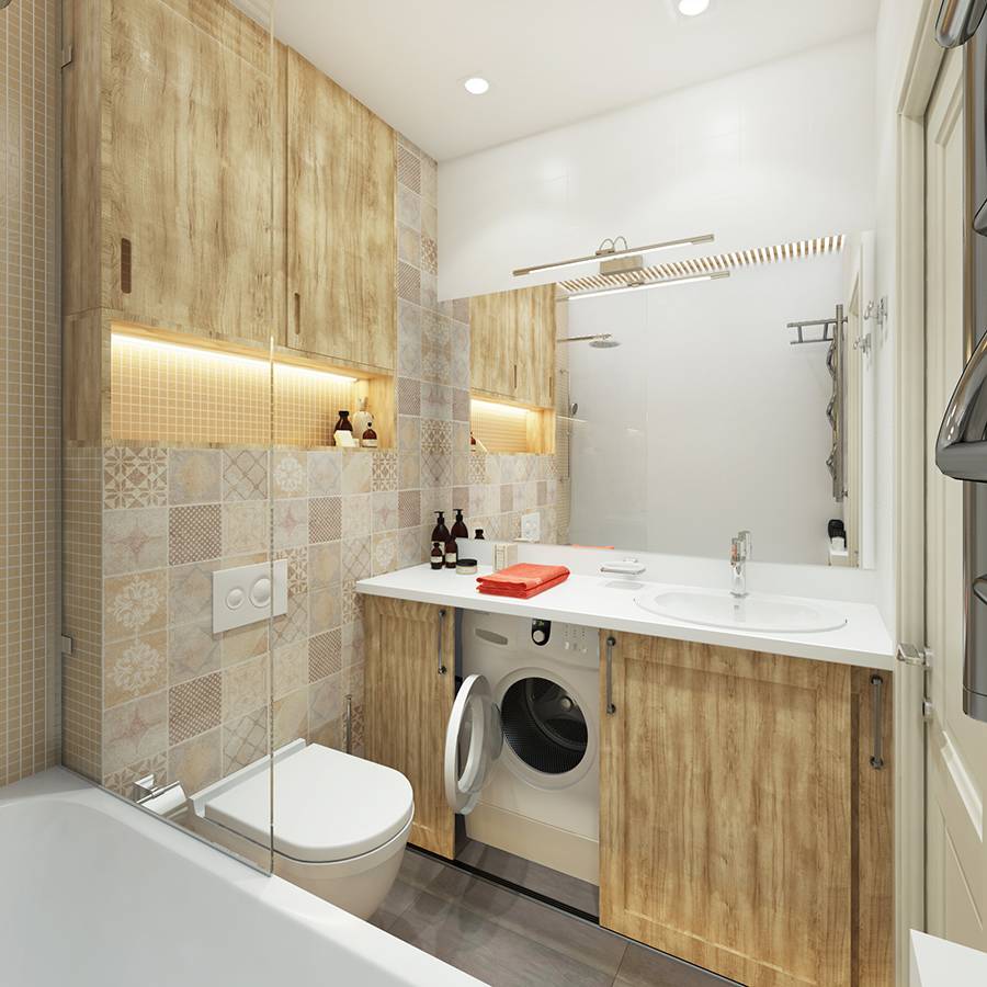 Дизайн ванной комнаты 6 кв м с туалетом +50 фото