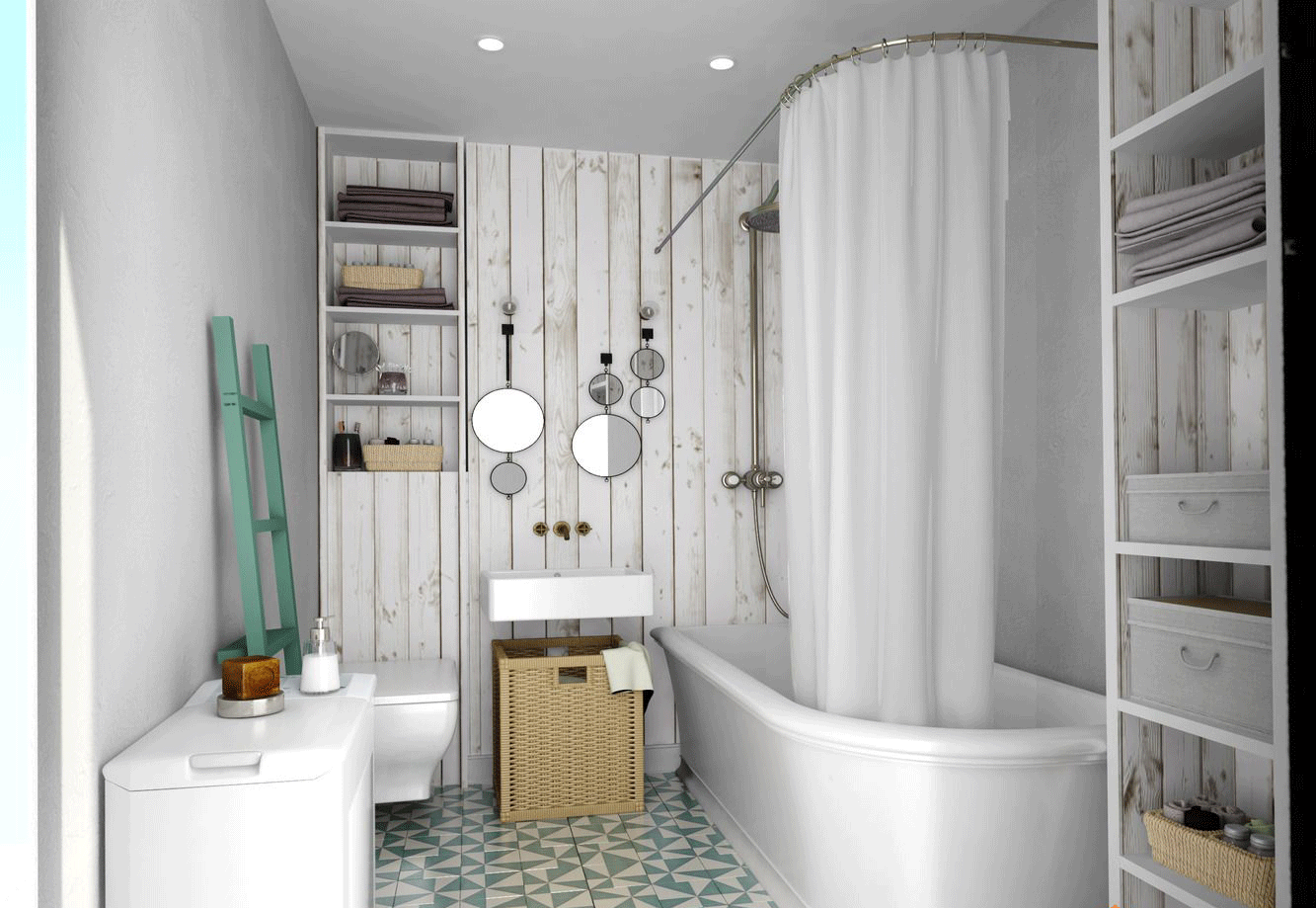 Ванная в скандинавском стиле: фото интерьера комнаты, выбор мебели и плитки, реальный пример в хрущевке
