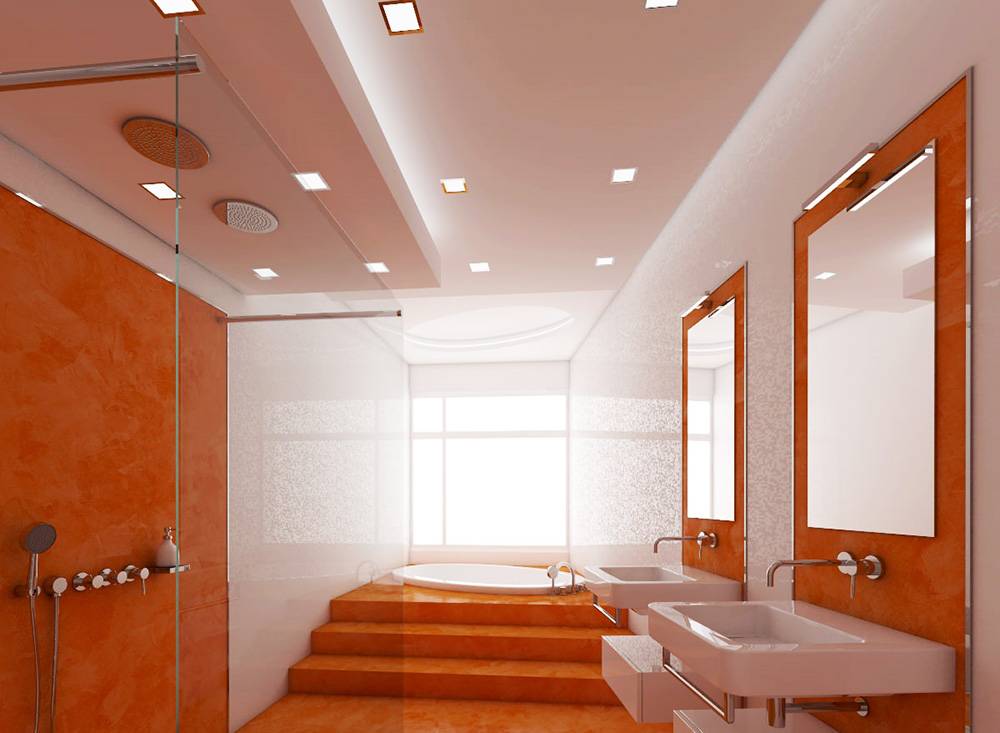 Потолок из гипсокартона в ванной: за и против, особенности монтажа