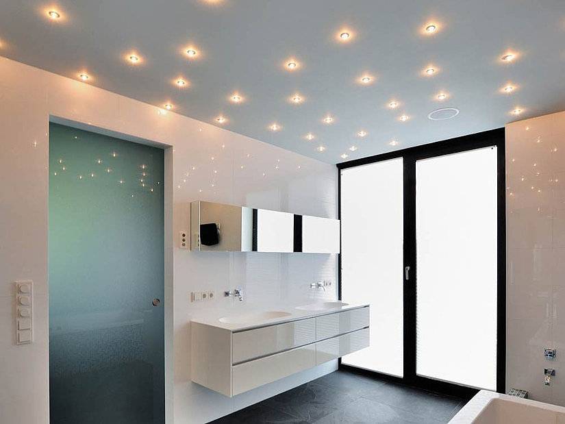 Как выбрать точечные светильники для ванной?