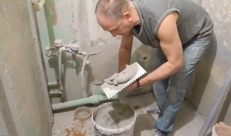 Как правильно штукатурить стену в ванной комнате под плитку