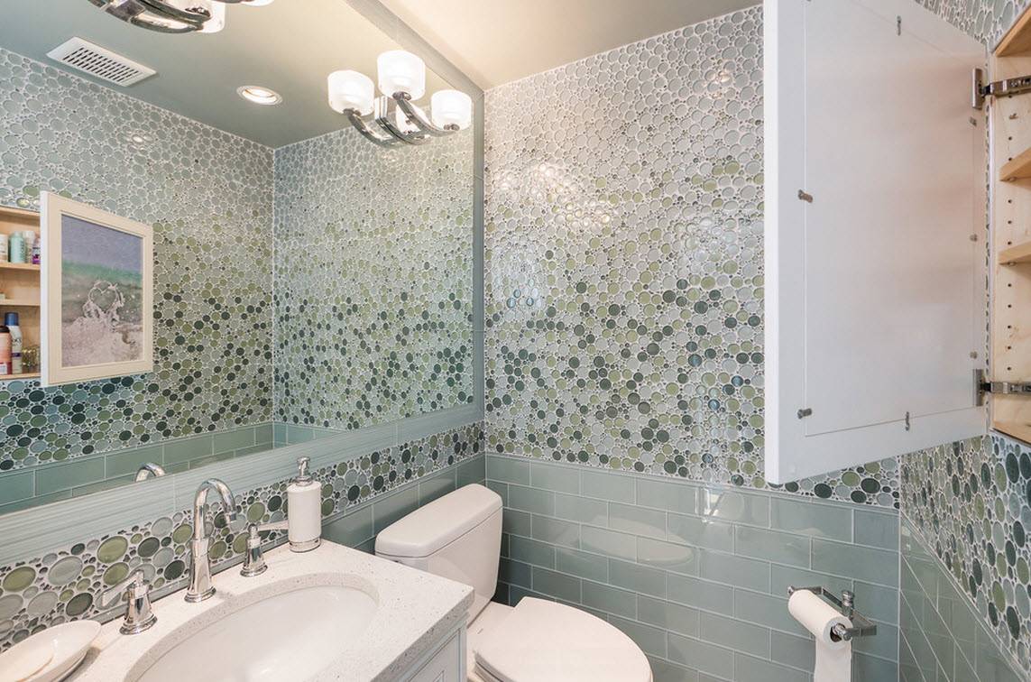 Плитка мозаика для ванной комнаты - разновидности и преимущества
