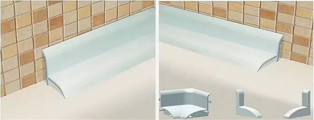 Монтаж керамического бордюра для ванной