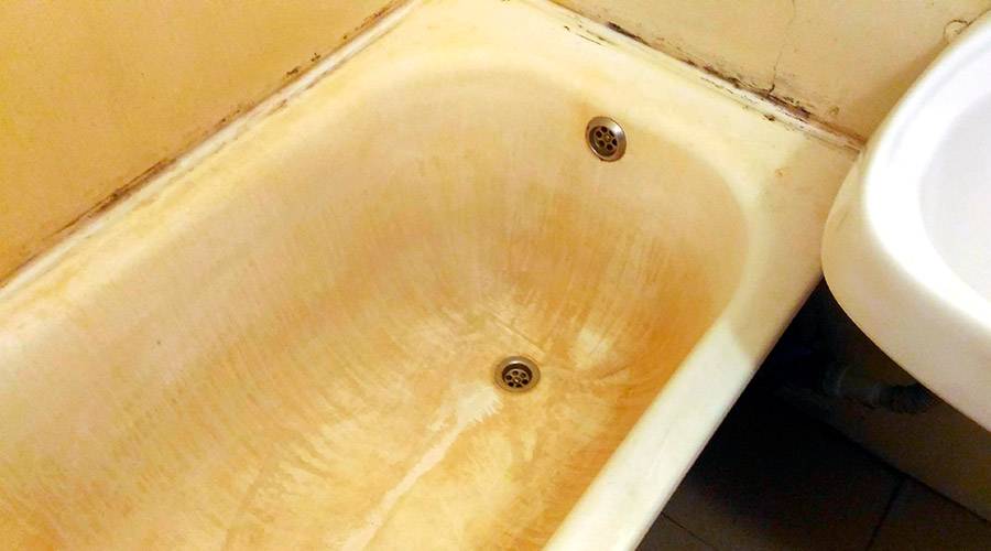 Очистка акриловой ванны от желтизны с помощью химических и народных методов