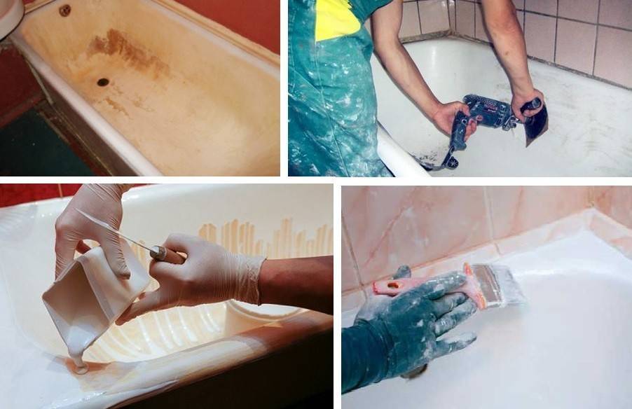 Скол эмали ванны: ремонт скола в ванной, как заделать скол своими руками, чем замазать на эмалированной ванне, что делать, ели откололась эмаль, чем закрасить