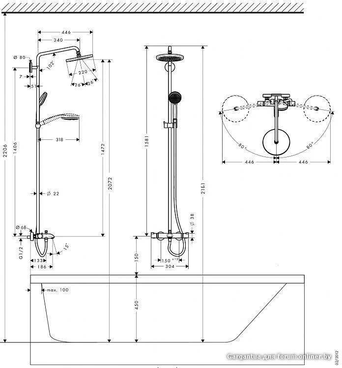 Высота смесителя в ванной от пола: стандартные значения | онлайн-журнал о ремонте и дизайне