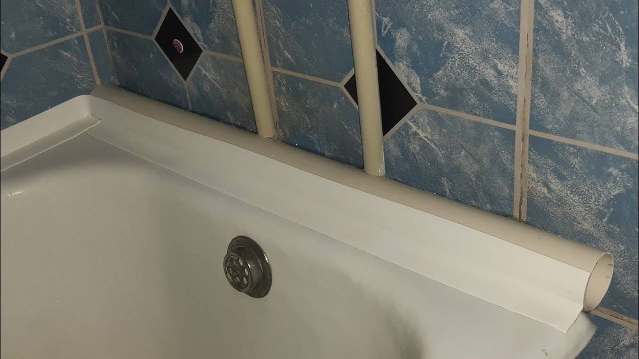 Заделка швов между ванной и плиткой