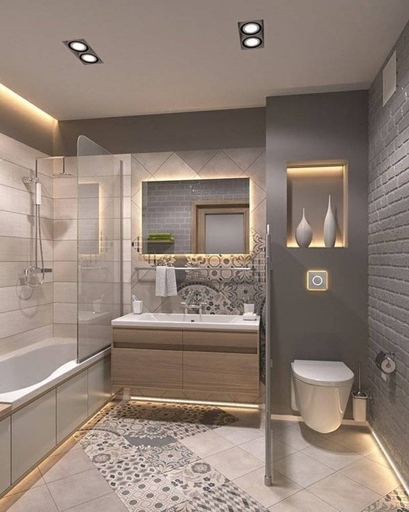Дизайн проект ванной комнаты: фото и видео 4 м², 6 м² или большой ванны