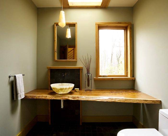 Столешница в ванной: интересный интерьер и дополнительная рабочая поверхность